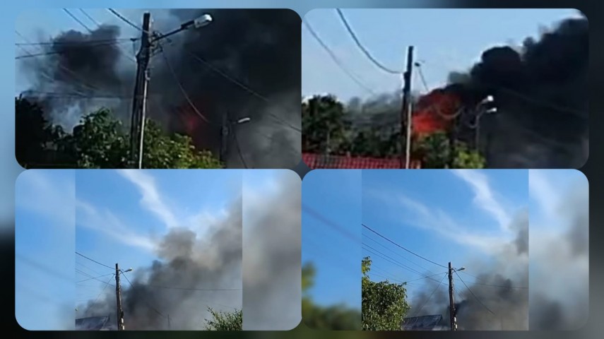 UPDATE. Știri Constanta: Incendiu la o casa din localitatea Corbu. Intervin pompierii (GALERIE FOTO+VIDEO)   