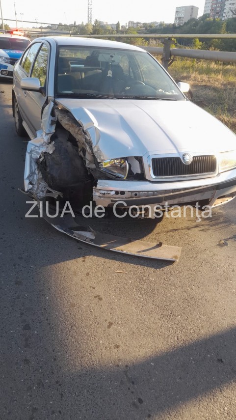 accident in constanta un sofer a intrat intr un stalp incercand sa evite un caine foto 866890