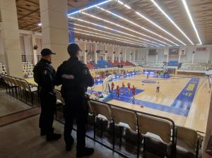 Jandarmii IJJ Constanța asigură măsurile de ordine la meciul de baschet dintre CSM Constanța și Casademont Zaragoza