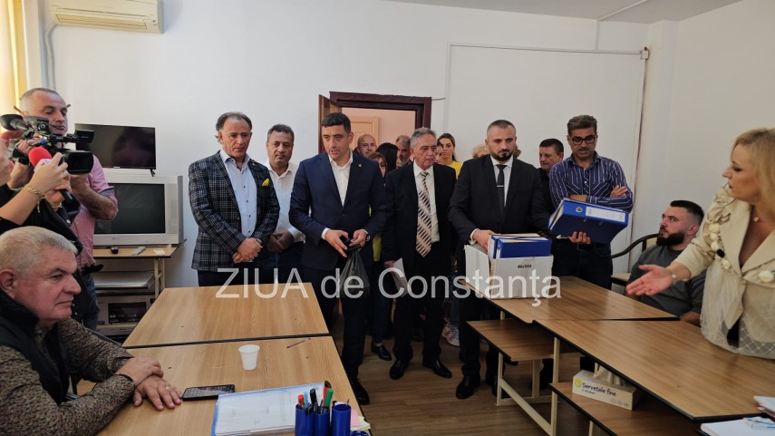 live video text presedintele aur george simion prezent la constanta la depunerea candidaturilor pentru