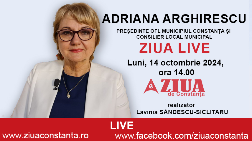 ZIUA LIVE Interviu cu Adriana Arghirescu, presedinte OFL municipiul Constanta si candidat pentru Camera Deputatilor    