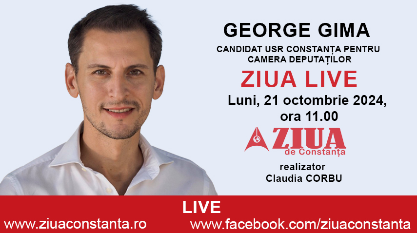ZIUA LIVE: George Gima, USR Constanta, candidat pentru alegerile parlamentare. Un suflu tanar pentru un Parlament mai bun   