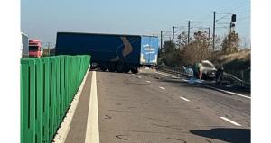 UPDATE Accident rutier pe autostrada A2, sensul București-Constanța. Două persoane rănite (FOTO+VIDEO)          
