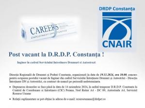 Direcția Regională de Drumuri și Poduri Constanța angajează inginer