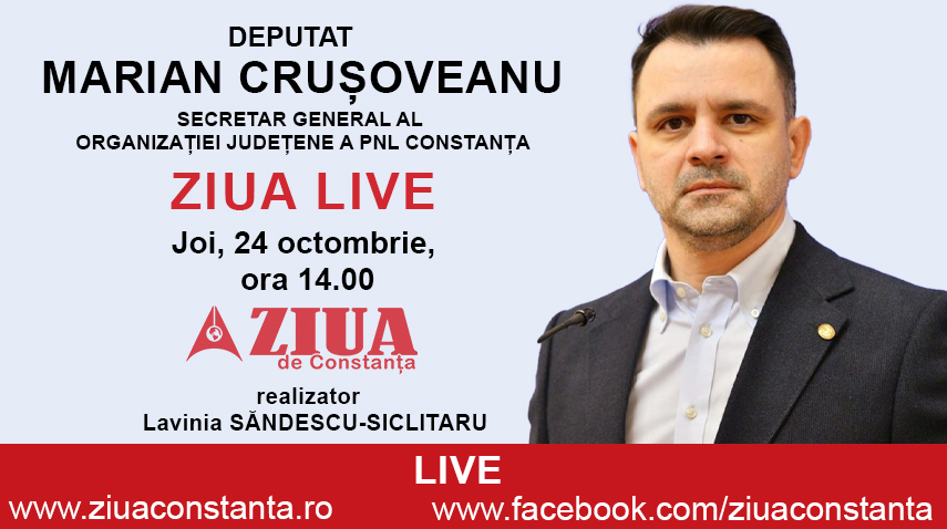 ZIUA LIVE: Interviu cu deputatul Marian Crusoveanu, secretar general al PNL Constanta si candidat pentru Camera Deputatilor   