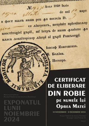Muzeul Național de Istorie a României  Document rar, Certificat de eliberare din robie - exponatul lunii noiembrie