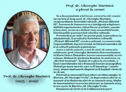 Prof. dr. Gheorghe Marinică, fost primar al Constanței, s-a stins din viață 