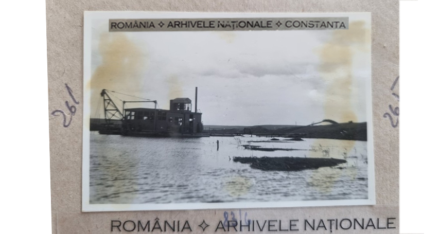 Lucrari pe șantierul canalului. Colecția Arhivele Naționale Constanța
