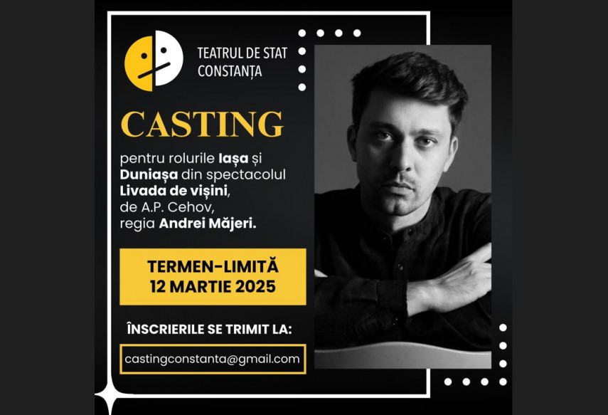Teatrul de Stat Constanta cauta actori pentru spectacolul Livada cu visini