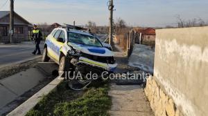 Oficial de la IPJ Constanța, despre accidentul rutier din Săcele. Autospecială de poliție implicată și un agent de poliție rănit (FOTO+VIDEO) 