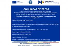 PNRR Fonduri pentru România modernă și reformată! „Apel de proiecte gestionat de Ministerul Investițiilor și Proiectelor Europene finanțat prin Planul Național de Redresare și Reziliență al României”