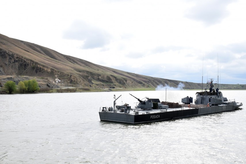 fortele navale romane trageri cu munitie reala executate de navele militare fluviale in cadrul sea shield