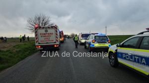 FOTO+VIDEO IPJ Constanța, despre accidentul între Năvodari și Lumina, în care două persoane și-au pierdut viața