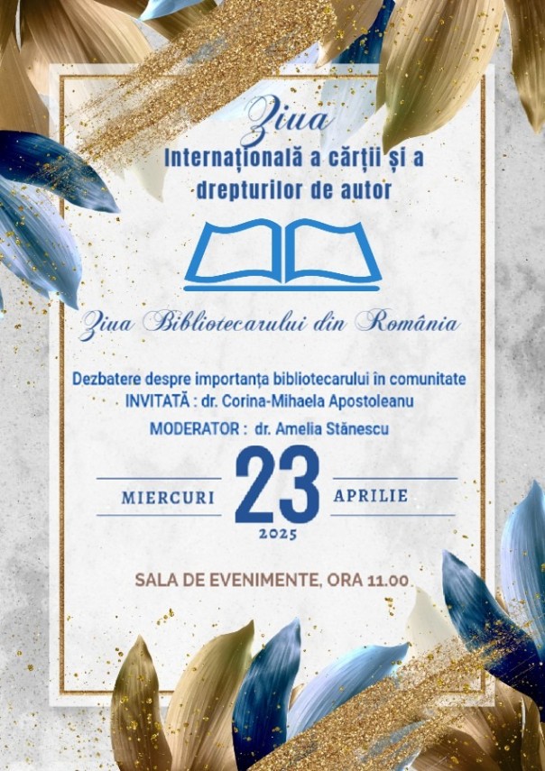 Dezbatare la Biblioteca Judeteana Constanta cu ocazia sarbatoririi Zilei Bibliotecarului din Romania