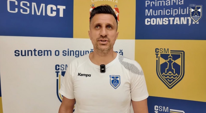 George Buricea. Sursa foto: captură Facebook (CSM Constanța Handbal)