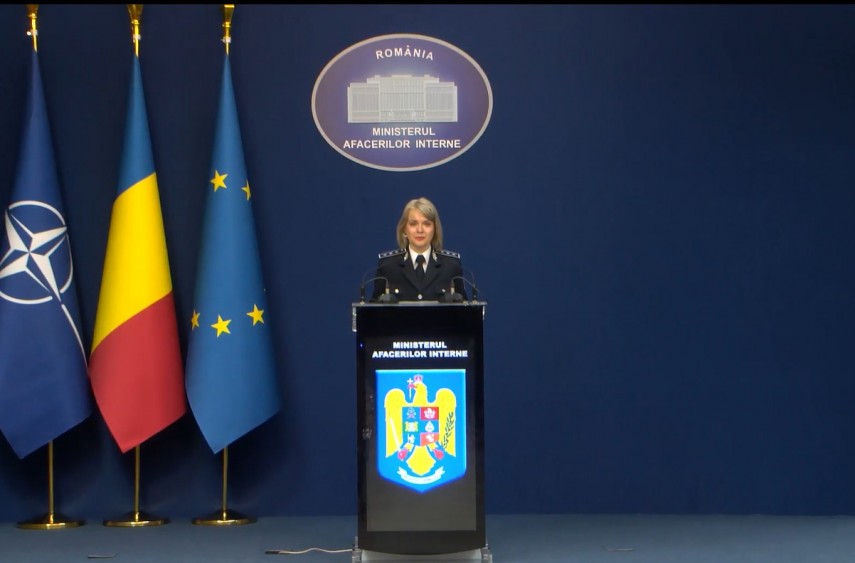 purtătorul de cuvânt al MAI, Monica Dajbog, sursa foto-MAI