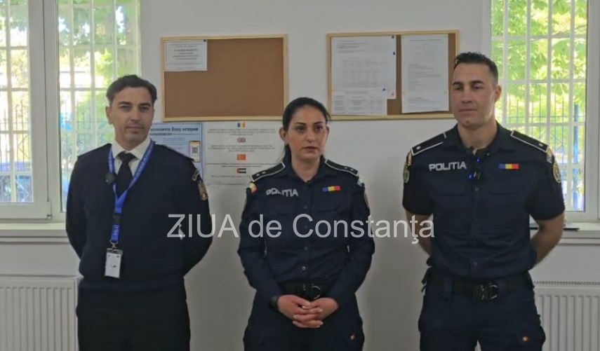 Imagine de la eveniment, Olimpia Ceară, purtător de cuvânt al IPJ Constanța (mijloc)