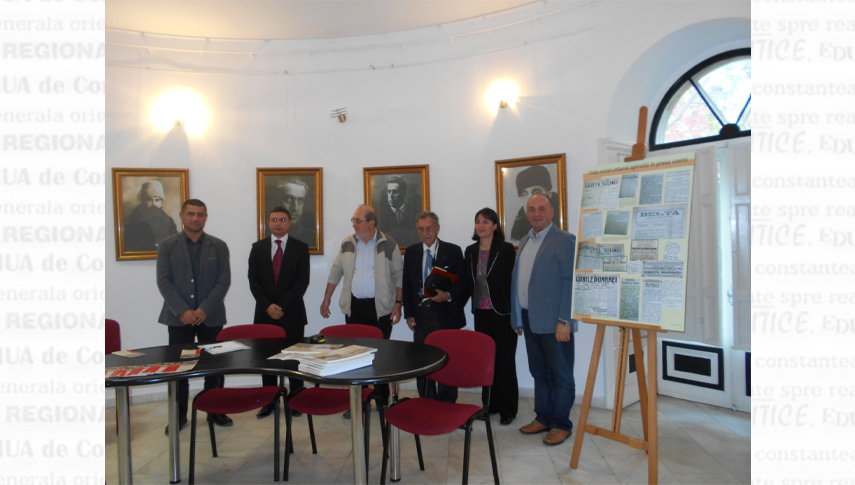 17 septembrie 2013, București. Marcel Faraudo la Expoziția “Europolis”, proiect implementat de Institutul de Cercetări Eco-Muzeale Tulcea, în parteneriat cu Muzeul Național al Literaturii Române, Serviciul Județean Galați al Arhivelor Naționale și Biblioteca Orășenească Sulina