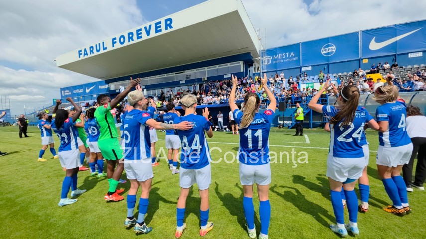La ultimul meci din Superliga 2024/2025, campioanele României le-au oferit fanilor o victorie cu 10-1. Sursa foto: ZIUA de Constanța