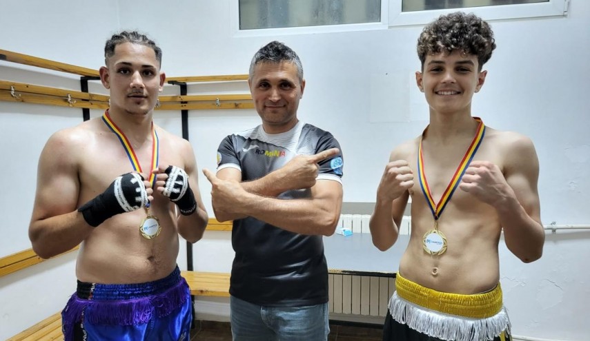 Andrei Daniel Crăciun și Raul Ionuț Giuglea au luptat la gala Urban Legend. Sursa foto: Facebook (CS Medgidia)