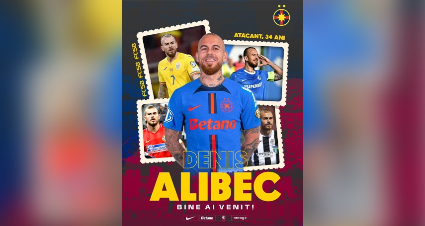 Denis Alibec. Sursa foto: Facebook (FCSB)