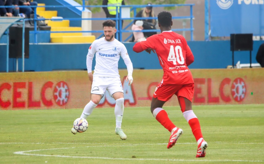 Dan Sîrbu, în meciul Farul Constanța – UTA 1-2. Sursa foto: Farul Constanța