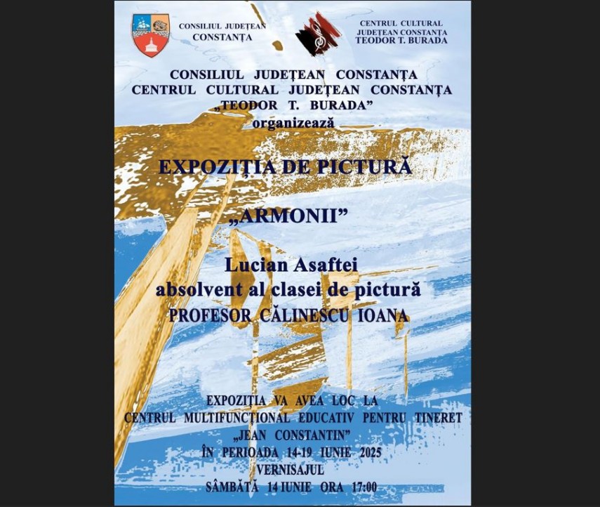 Afișul evenimentului. Foto: Facebook Centrul Cultural Județean Constanța „Teodor T. Burada”