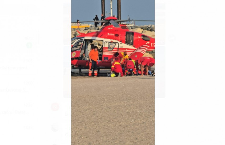 O femeie a fost scoasa din mare in Costinesti, judetul Constanta!    