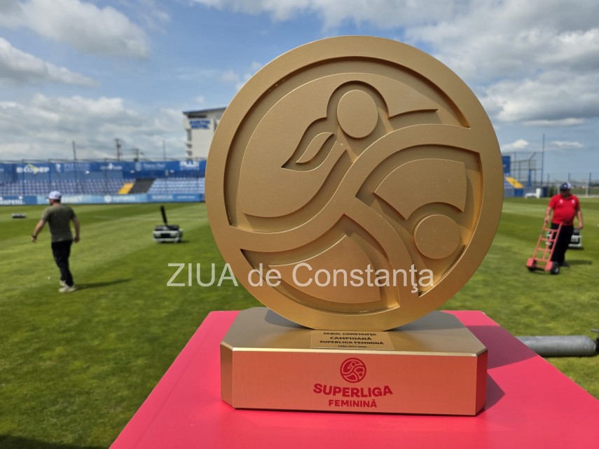 Trofeul de campioană cucerit de Farul în sezonul 2024/2025. Sursa foto: ZIUA de Constanța
