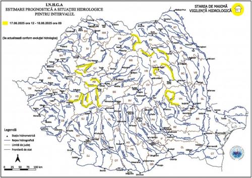 Cod Galben de viituri și inundații! Anunțul hidrologilor 