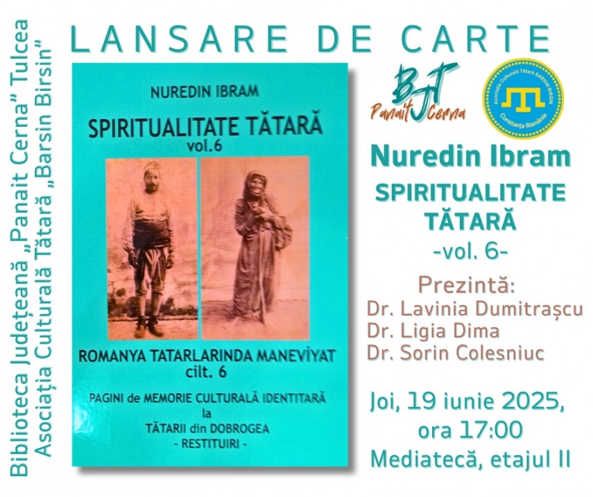 Afișul evenimentului. Foto: Facebook Bibliotea Județeană „Panait Cerna” Tulcea