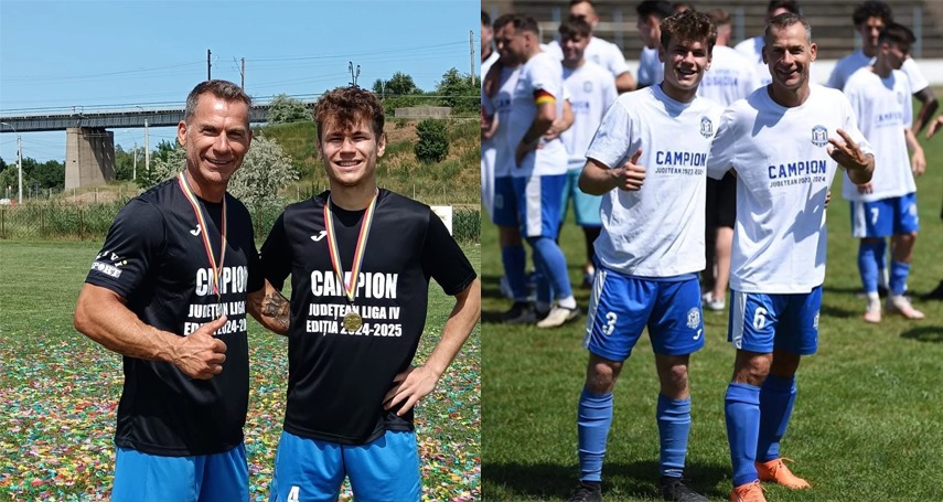 Ionel și David Comănași. Sursa foto: Facebook (Clubul Sportiv Agigea 2023, Clubul Sportiv Medgidia)