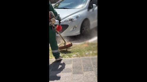 Constănțeanul revine cu o nouă sesizare – „Iarba e tăiată fără paravane, iar pietrele sar pe mașini” (FOTO+VIDEO)