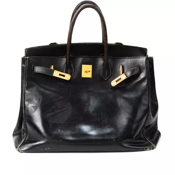Prima geantă Birkin de la Hermes. Sursă foto: Sotheby's