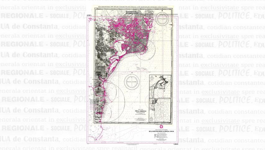 Harta Cătuneanu. Sursa: Direcția Hidrografică Maritimă Constanța