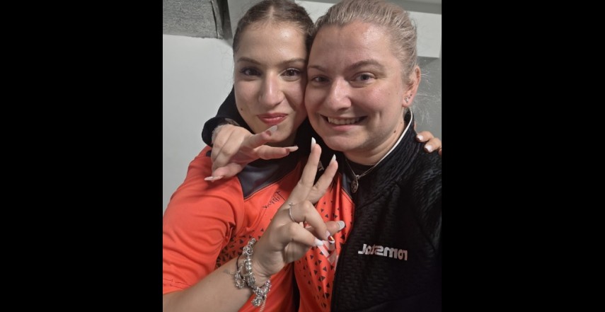 Bianca Mei-Roșu și Anamaria Sebe. Sursa foto: Facebook (CSM Constanța)