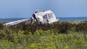 FOTO+VIDEO Accident aviatic la Gura Portiței! Imagini cu aeronava prăbușită pe plajă! Doi bărbați au murit pe loc 