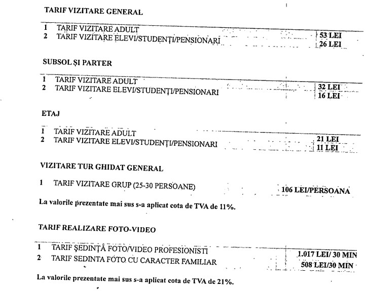 Tarif propus