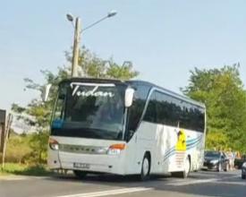 Știri Constanța FOTO+VIDEO.Accident cu un autocar și 4 mașini implicate  în Eforie Nord    
