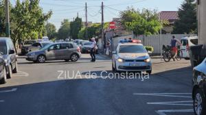 UPDATE. FOTO+VIDEO Accident rutier la intersecția străzilor Baba Novac cu Andrei Mureșanu din Constanța 