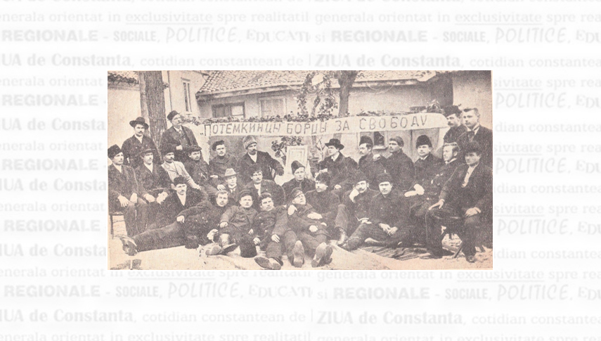 Un grup de potemkiniști la Tulcea în 1906