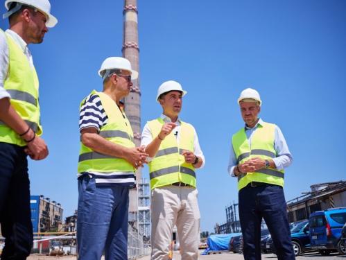 FOTO. Președintele ANRE, alături de ministrul Energiei și primarul Constanței, a vizitat șantierul noului CET.  „Am văzut un ritm accelerat al lucrărilor“  