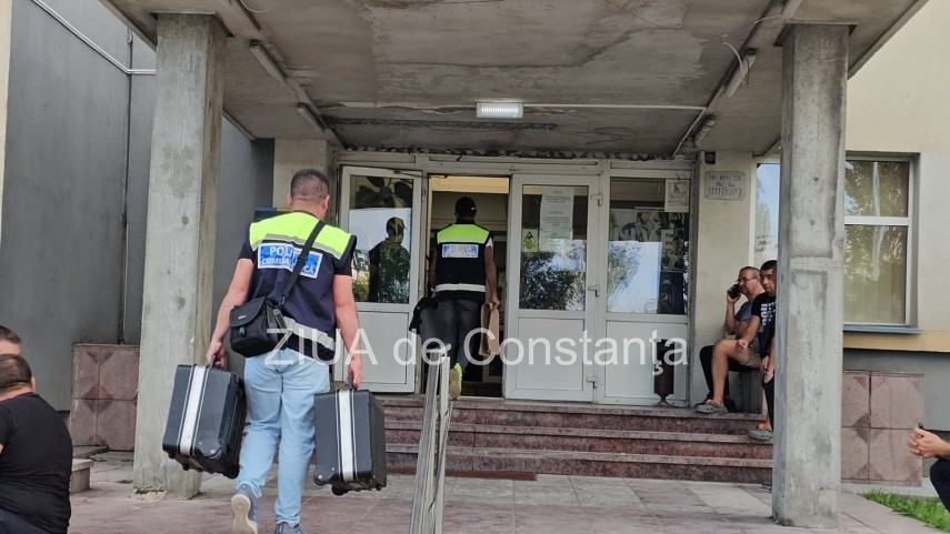 Foto de la locul perchezițiilor din Portul Agigea Sud