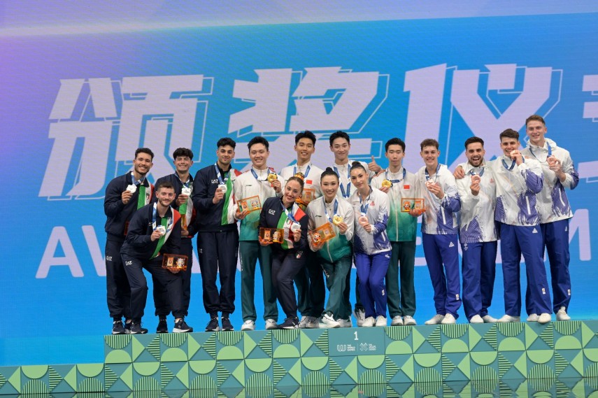Imaginea a fost preluată de pe pagina de Facebook a Federației Române de Gimnastică. Foto: International Gymnastics Federation - FIG