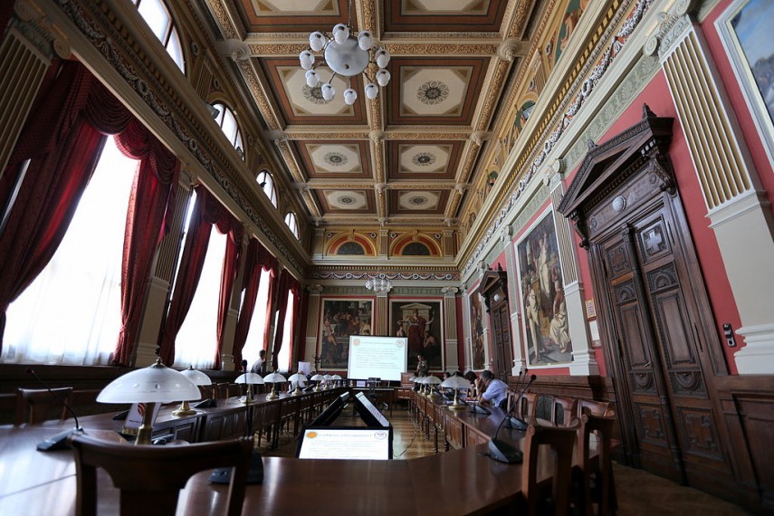 Sala Consiliului Rectoral a Școlii de Afaceri din Budapesta