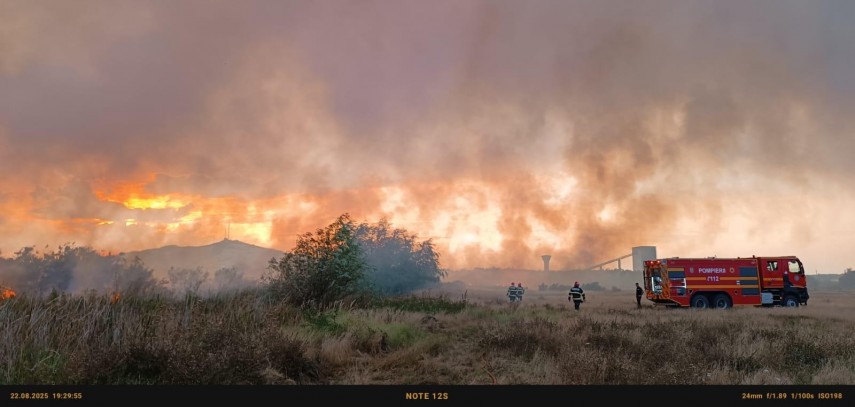 Incendiu de vegetație, Sursa foto: ISU „Delta” Tulcea