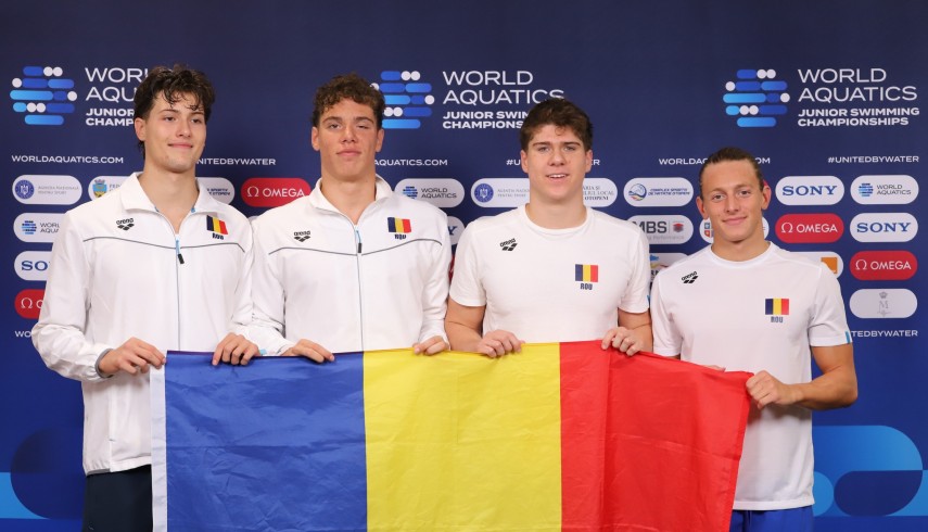 Tudor Iordache, Darius-Ștefan Coman, Robert Badea și Eric Andrieș. Foto: Facebook CSM Constanța