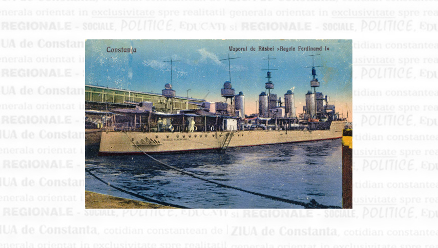 Distrugătorul „Regele Ferdinand I” în portul Constanța