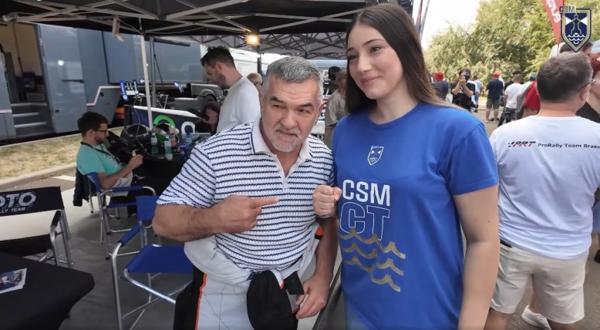 Leonard Doroftei și Amalia Niță. Sursa foto: captură Facebook (CSM Constanța)