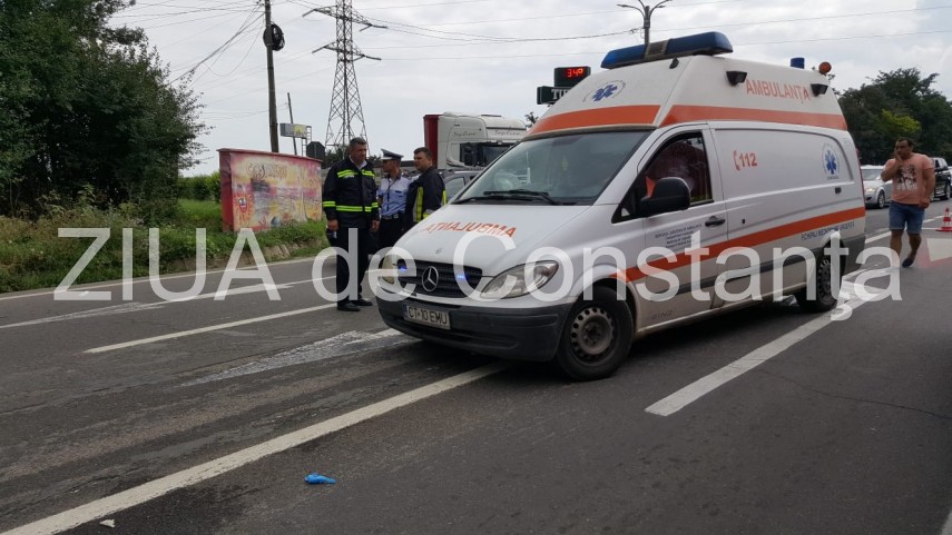 UPDATE: Accident rutier la iesirea de pe Autostrada A4 Ovidiu - Lazu! Intervin cadrele medicale 